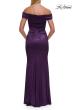 Picture of: Off the Shoulder Stretch Satin Evening Dress in Eggplant, Style: 31621, Detail Picture 4