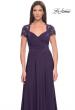 Picture of: Elegant Jersey Evening Dress with Lace Details in Eggplant, Style: 31906, Detail Picture 5