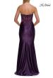 Picture of: Strapless Embellished Corset Gown with Satin Skirt in Eggplant, Style: 33639, Detail Picture 8