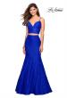 Picture of: Lace Two Piece Gown with Rhinestone Accents in Electric Blue, Style: 27589, Main Picture