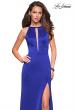 Picture of: High Neckline Prom Dress with Strappy Back in Electric Blue, Style: 26946, Back Picture