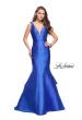 Picture of: Low Scoop Mermaid Prom Dress with Tiered Detail in Electric Blue, Style: 26046, Main Picture