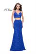Picture of: Two Piece Mermaid Dress with Beading and Lace in Electric Blue, Style: 25771, Detail Picture 2