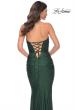Picture of: Rhinestone Embellished Jersey Dress with Strapless Sweetheart Top in Emerald, Style: 31945, Detail Picture 12