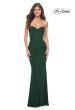 Picture of: Strapless Ruched Net Jersey Gown with Sweetheart Top in Emerald, Style: 31899, Detail Picture 6