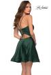 Picture of: Satin Homecoming Dress with Cut Out Corset Style Back in Emerald, Style: 29242, Back Picture