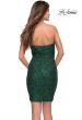 Picture of: Sweetheart Strapless Dress with Ruffle Skirt in Emerald, Style 30932, Back Picture