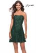 Picture of: Soft Sequin Flared Dress with Strapless Top in Emerald, Style: 30957, Detail Picture 1