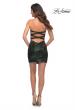Picture of: Strapless Sequin Homecoming Dress with Slit in Emerald, Detail Picture 3