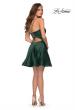 Picture of: Satin Homecoming Dress with Cut Out Corset Style Back in Emerald, Style: 29242, Detail Picture 4