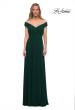 Picture of: Off the Shoulder Net Jersey Long Dress with Ruching in Emerald, Main Picture