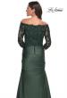 Picture of: Mermaid Satin Dress with Gathering and Off the Shoulder Top in Emerald, Style: 30853, Detail Picture 8