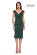 Picture of: Short Satin Evening Dress with Beaded Details in Emerald, Style: 31839, Detail Picture 3