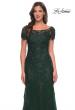 Picture of: Lace and Net Fitted Long Mother of the Bride Dress in Emerald, Style: 29792, Detail Picture 5
