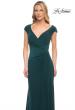 Picture of: Jersey Dress with Knot at Waist and Short Sleeves in Emerald, Detail Picture 6