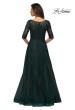 Picture of: Lace and Tulle A-line Gown with Three Quarter Sleeves, Style: 28036, Detail Picture 7