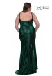 Picture of: Metallic Plus Size Prom Dress with Flattering Ruching in Emerald , Style: 33020, Detail Picture 13