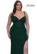 Picture of: Flattering Curve Dress with Corset Top and Ruched Skirt in Emerald , Style: 33015, Detail Picture 1