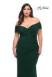 Picture of: Long Net Jersey Plus Dress with Bodice Design in Emerald, Style: 29635, Detail Picture 4