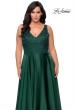 Picture of: A-line Plus Size Dress with Rhinestone Lace Bodice in Emerald, Style: 29039, Detail Picture 6