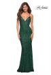 Picture of: Luxurious Soft Sequin Dress with V Neckline in Emerald, Main Picture