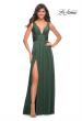 Picture of: Empire Waist Gown with Deep V Neckline in Emerald, Style: 30641, Main Picture