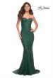 Picture of: Strapless Sweetheart Luxe Sequin Gown in Emerald, Main Picture