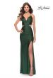 Picture of: Prom Dress with Side Cutouts and Open Tie Back in Emerald, Style: 30977, Main Picture