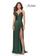 Picture of: Versatile Long Jersey Gown with V and Slit in Emerald, Style: 31090, Main Picture