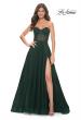 Picture of: Strapless Sweetheart A-Line Corset Prom Dress in Emerald, Style: 31971, Main Picture