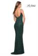 Picture of: Lovely Long Soft Sequin Dress with Scoop Neck in Emerald, Style: 30707, Detail Picture 8