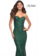 Picture of: Strapless Sweetheart Luxe Sequin Gown in Emerald, Detail Picture 8