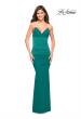 Picture of: Rhinestone Strap Net Jersey Dress with Ruching in Emerald, Style: 30793, Detail Picture 8