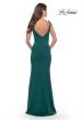 Picture of: Simple Chic Long Jersey Gown with Square Neckline in Emerald, Style: 31071, Detail Picture 8