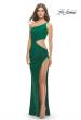 Picture of: One Shoulder Dress with Side Cut Out and Unique Back in Emerald, Style: 31386, Detail Picture 8