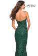 Picture of: Strapless Sweetheart Luxe Sequin Gown in Emerald, Detail Picture 9