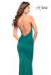 Picture of: Rhinestone Strap Net Jersey Dress with Ruching in Emerald, Style: 30793, Detail Picture 9