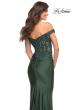 Picture of: Illusion Lace Top with Jersey Long Gown in Green, Style: 30741, Detail Picture 10
