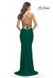 Picture of: Unique Jersey Dress with Open Criss Cross Sides in Emerald, Style: 31315, Detail Picture 11