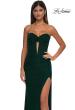 Picture of: Simple Net Jersey Prom Dress with Unique Corset Bodice in Emerald , Style: 32734, Detail Picture 11