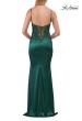 Picture of: Beaded Sheer Bodice Jersey Gown with Spaghetti Straps in Emerald, Style: 33709, Detail Picture 11