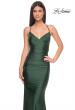 Picture of: Fitted Long Jersey Prom Dress with Ruching and Lace Up Back in Emerald, Style: 31618, Detail Picture 16