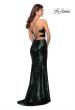 Picture of: Two Piece Sequin Prom Dress with Pyramid Top in Emerald, Style: 28623, Back Picture