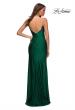 Picture of: Rhinestone Strap Simple Long Jersey Dress in Emerald, Back Picture