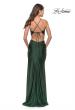 Picture of: Prom Dress with Side Cutouts and Open Tie Back in Emerald, Style: 30977, Back Picture