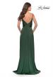 Picture of: Versatile Long Jersey Gown with V and Slit in Emerald, Style: 31090, Back Picture