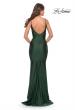 Picture of: Criss Cross Ruched Bodice Elegant Jersey Dress in Emerald, Style: 31122, Back Picture