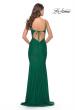 Picture of: Jeweled Modified Scoop Neck Jersey Dress with Open Back in Emerald, Style: 31218, Back Picture