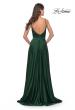 Picture of: Luxury Satin Gown with Criss Cross Bodice in Emerald, Style: 31233, Back Picture