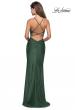 Picture of: Form Fitting Jersey Dress with Ruching and Strappy Back in Emerald, Style: 27501, Style: 27501